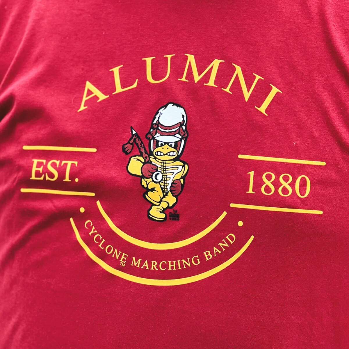 CI Sport Alumni Cyclone Marching Band Cardinal Short Sleeve T-Shirt